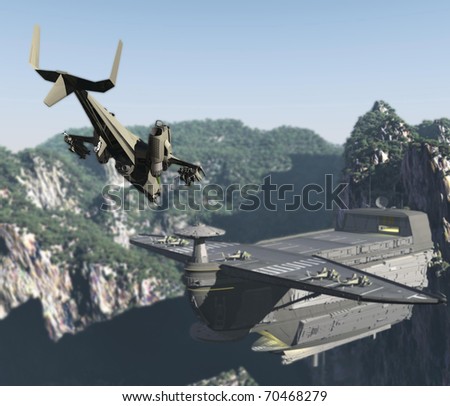 Three gray military helicopters fly in the blue sky. They carry flags with them. Demonstration of a peaceful flight. Day of the city. Memory. Background with copy space for text. Air show