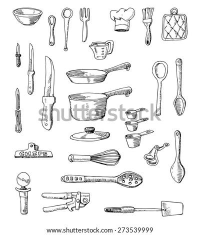 Hand-drawn Cookware Set Illustration