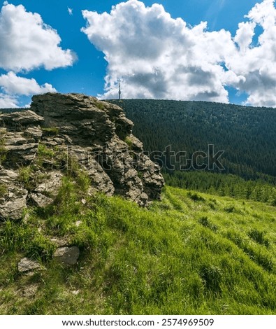 Similar – Image, Stock Photo Landscape of the Prades mountains, in Tarragona, Spain.