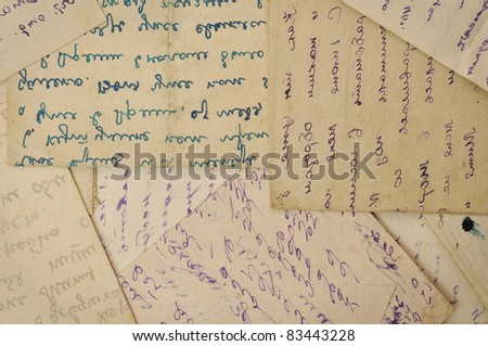 old paper, old letters, background