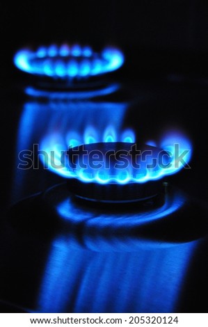gas flame of cooker