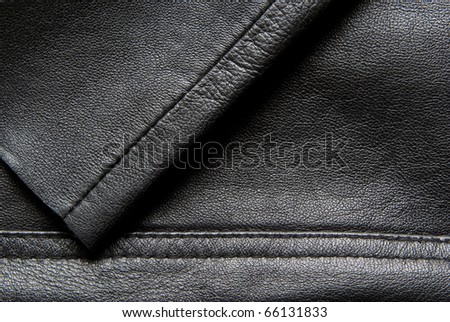Black leather texture, clothing background