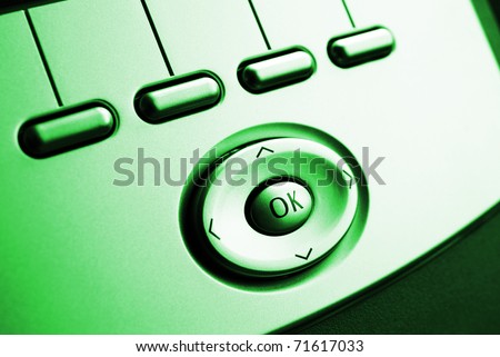 Green technology background, electronic design with OK button