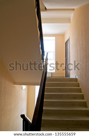 Staircase in the entrance of a block of flats