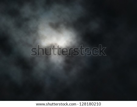 Editable vector illustration of clouds lit by the moon at night made with a gradient mesh