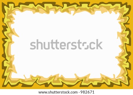 Irregular brown yellow border design