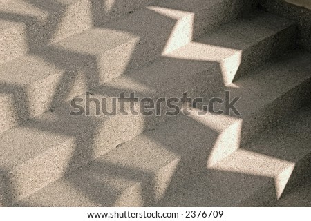 Light and shade on some outdoor stairs