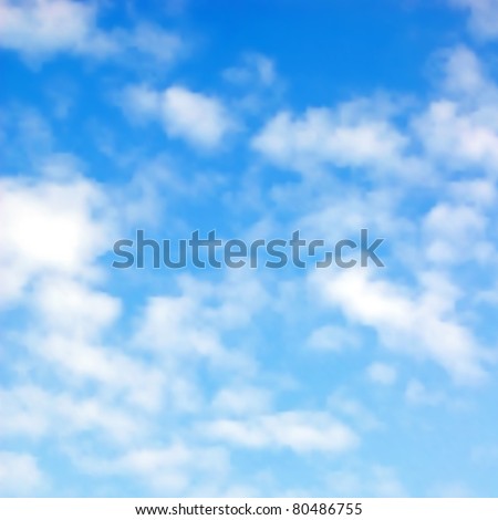 Image, Stock Photo Fair weather clouds above the treetops of a group of trees