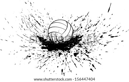 Volleyball In Splatter Stock Vector Illustration 156447404 : Shutterstock