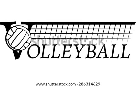 Volleyball Over The Letter V With A Volleyball Net Stretched Out Over ...