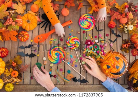 Similar – Image, Stock Photo Halloween Child Hand