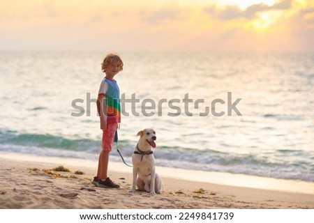 Similar – Image, Stock Photo Boy running on sand dunes