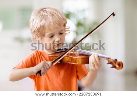 Similar – Image, Stock Photo Young student violinist
