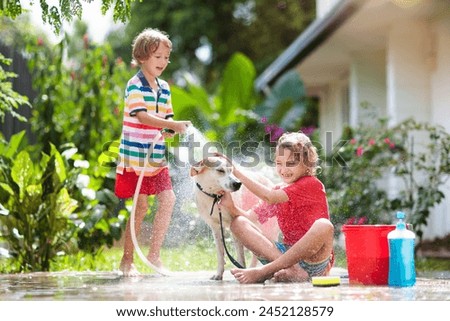 Similar – Image, Stock Photo Fun bathing in the sea