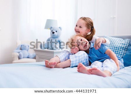 Similar – Image, Stock Photo Sister playing with little brother