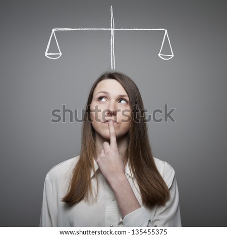 Girl Full Of Doubts And Hesitation Stock Photo 135455375 : Shutterstock