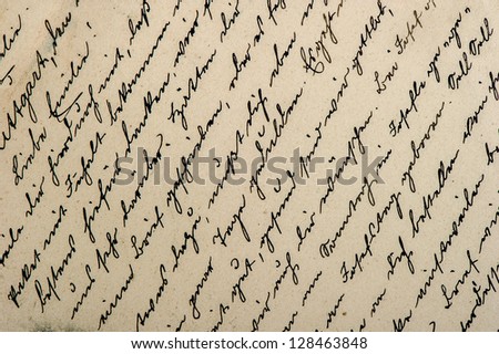 Old Handwritten Text In German Language From Ca. 1900. Grunge Vintage ...