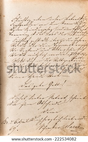vintage handwriting with undefined text. manuscript. grunge paper background