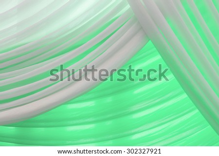Luxury sweet white and green or aqua curtain