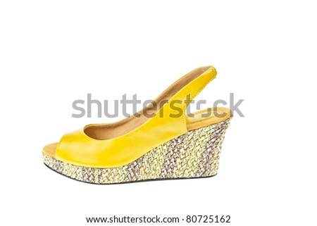 Yellow shoes, Platform for Women