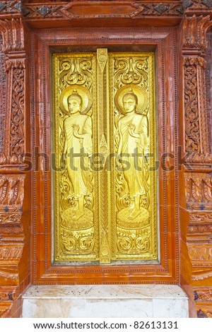 Temple door decorations, Thailand