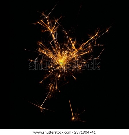 Similar – Image, Stock Photo Burning sparkler against black background