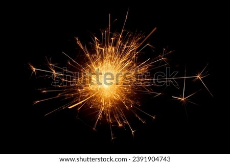 Similar – Image, Stock Photo Burning sparkler against black background