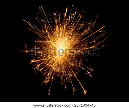 Similar – Image, Stock Photo Burning sparkler against black background