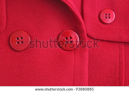 closeup of red coat