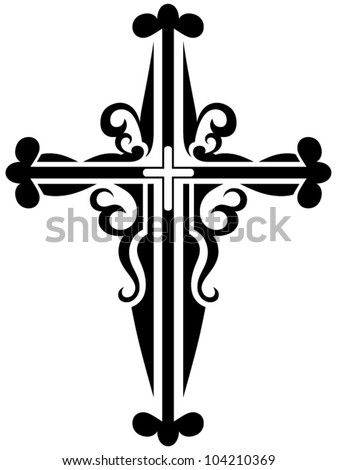 Religious Cross Design Collection Stock Vector Illustration 104210369 ...