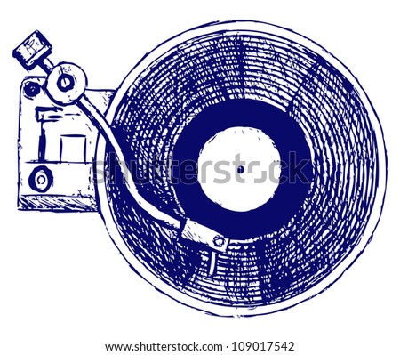 Record Player Vinyl Record. Raster Stock Photo 109017542 : Shutterstock