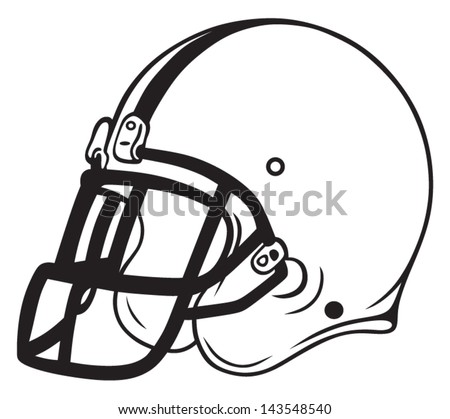 Helmet football isolated on white background