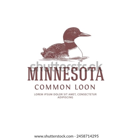 Minnesota State Bird ogo Common Loon