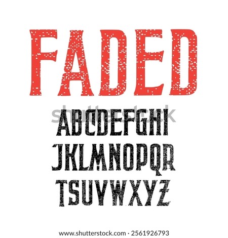 Vintage Distressed Alphabet All Caps Font