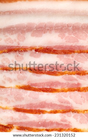 Fresh cooked bacon to eat.