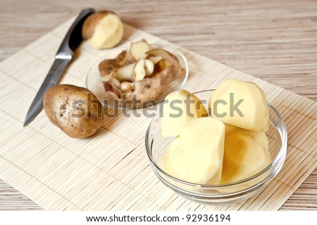 Preparation of a potato for meal preparation