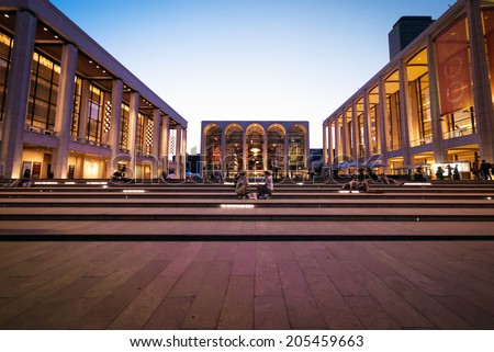 NEW YORK, USA - AUGUST 2011:  The Lincoln Center on August 10, 2011.  The Lincon Center is also home to the Metropolitan Opera House.
