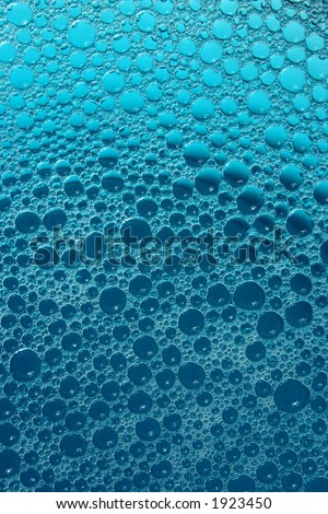 Dark and light blue bubbles