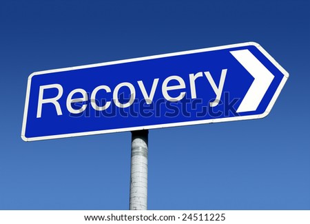 Signpost along the road to recovery.