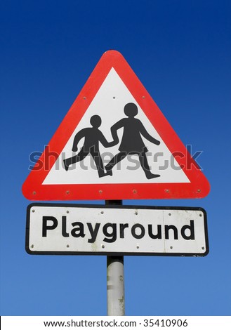 Playground Road Sign. Stock Photo 35410906 : Shutterstock