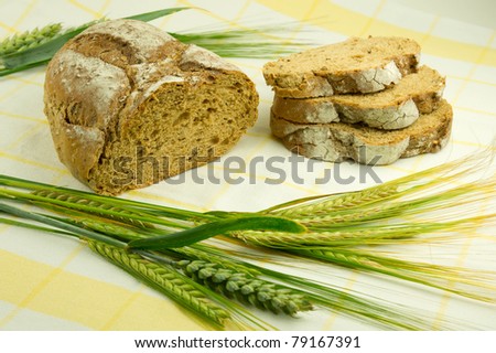 freshly made home bread with seeds