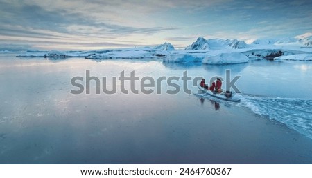 Similar – Foto Bild Boot auf einem zugefrorenen See