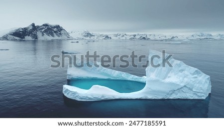 Similar – Foto Bild Massiver, mit Asche bedeckter Gletscher in vulkanischem Bergland