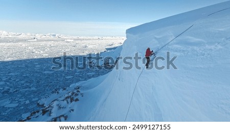 Similar – Image, Stock Photo glacier climbing Nature