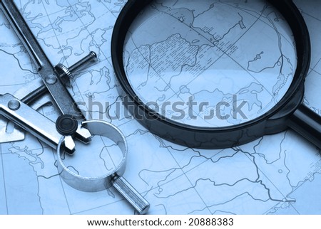 magnifier and card