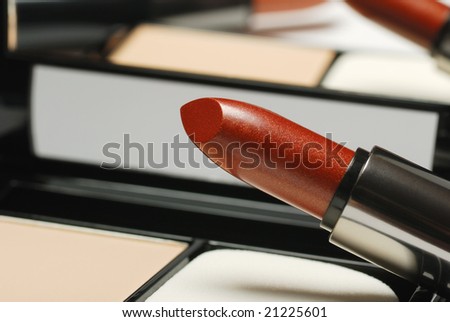 lipstick and powder  box