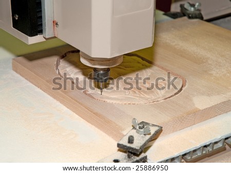 The machine tool for woodcarving. Automatic installation for creation of engravings on a wooden surface