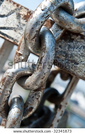 Chain. A fragment of the big iron chain