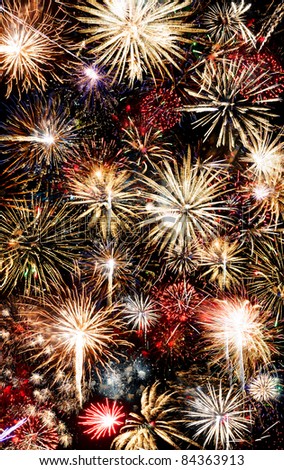 fireworks background. High detail photo holiday fireworks