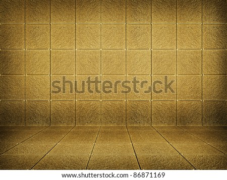 golden mosaic room, gold background